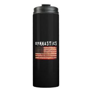 Garrafa Térmica Ginástica Grunge Americana Bandeira EUA