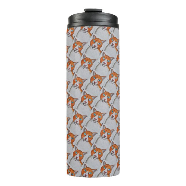 Garrafa Térmica Ginger and White cat Thermal Tumbler (Frente)