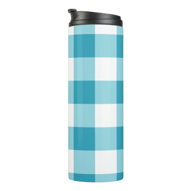 Garrafa Térmica Gingham Pattern (Rotação à direita)