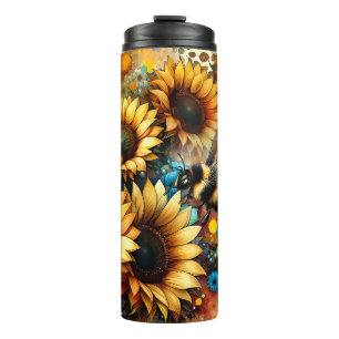 Garrafa Térmica Girassóis, Bumblebee Animal Print