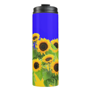 Garrafa Térmica Girassóis - Liberdade Ucrânia Paz Bandeira Ucran