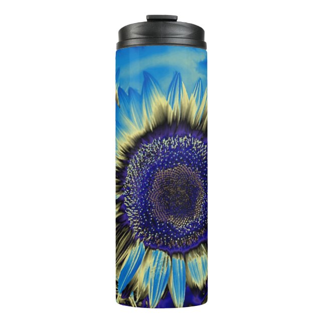 Garrafa Térmica Girassol Azul (Frente)