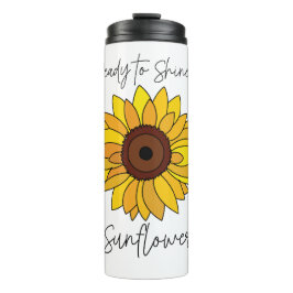 Garrafa Térmica Girassol pronto para brilhar girassol