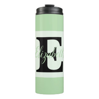 Garrafa Térmica Girly Monogramas e Nome roxo rosa Bagagem