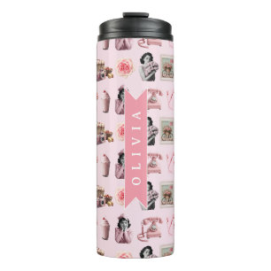 Garrafa Térmica Glamour Personalizado de Pin-Up Velho Hollywood Re