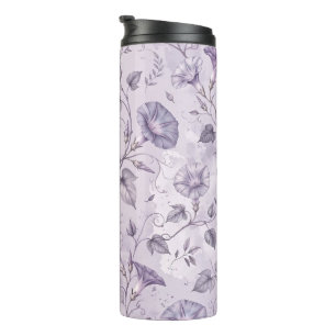Garrafa Térmica Glórias da Manhã Lavanda Empoeirada Floral Elegant