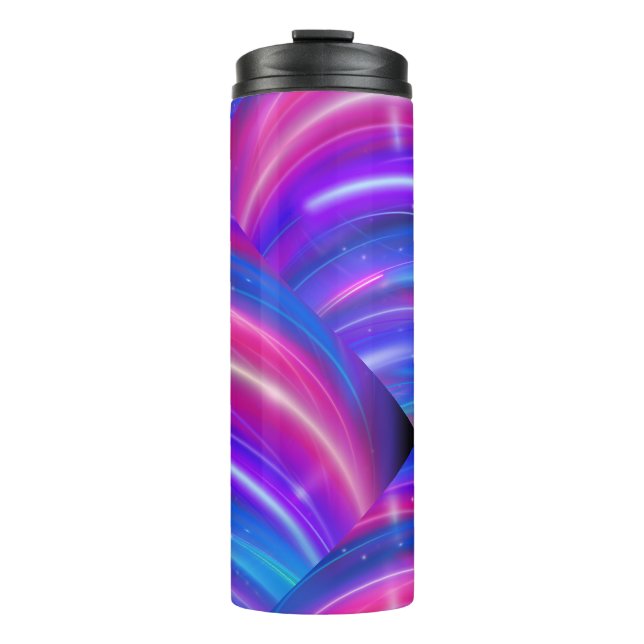 Garrafa Térmica Glow Stripes - Vibrant & Dynamic (Frente)