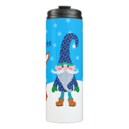 Garrafa Térmica Gnomo de Natal Personalizado da Raposa Azul