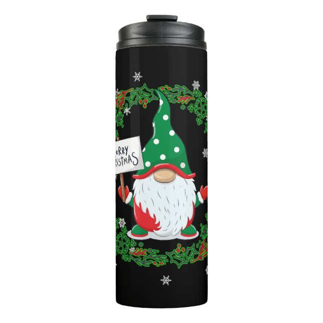 Garrafa Térmica Gnomo Feliz de Natal (Frente)