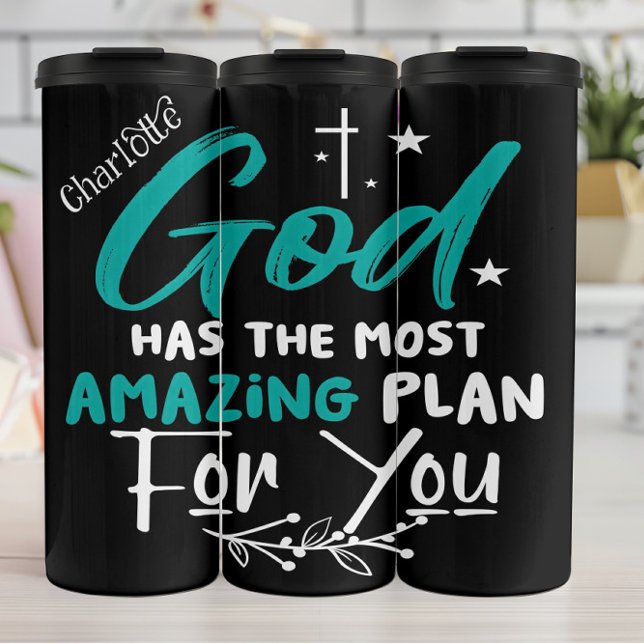 Garrafa Térmica God Has Amazing Plan For You (Criador carregado)