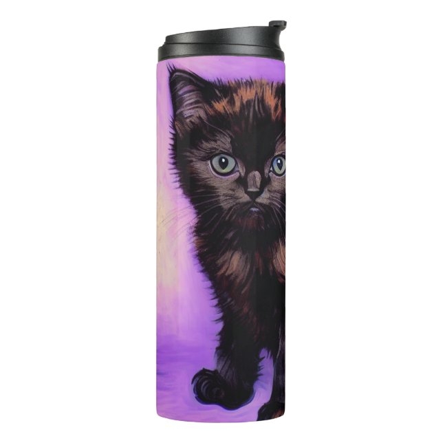 Garrafa Térmica Gogh Style Purple Cat (Giro à esquerda)
