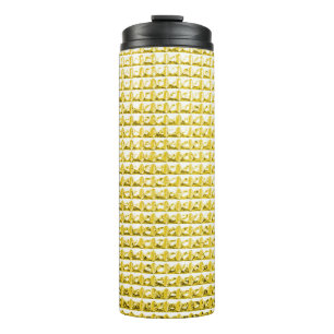 Garrafa Térmica Golden and black glass surface.Golden surface.The