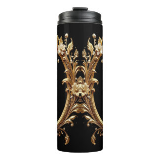 Garrafa Térmica Golden Floral Ornate