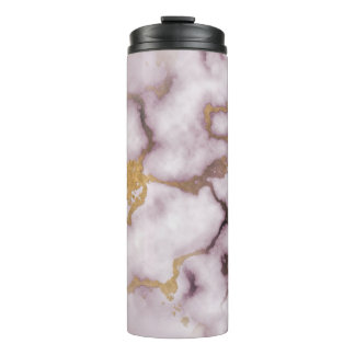 Garrafa Térmica Golden Vein Marble  Blush Aura Thermal Tumbler