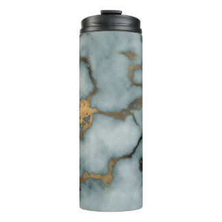 Garrafa Térmica Golden Vein Marble  Ocean Mist Thermal Tumbler