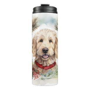 Garrafa Térmica Goldendoodle Festivo Fúria Fúria Fúria Fúria Fúria