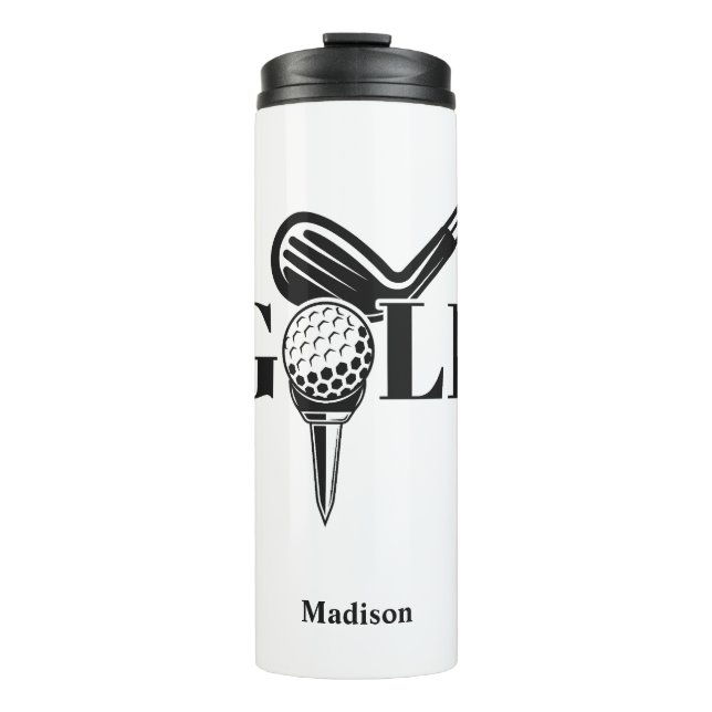 Garrafa Térmica Golf de Nome Personalizado (Frente)