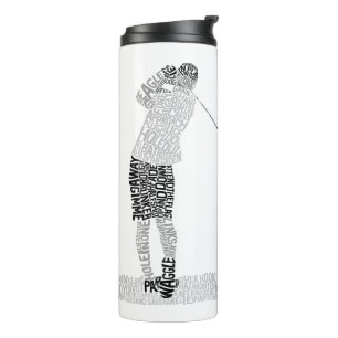Garrafa Térmica Golfer Golf Golfe - Arte de Golfe