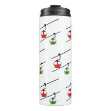 gondolas vermelhas e verdes nos batedores térmicos