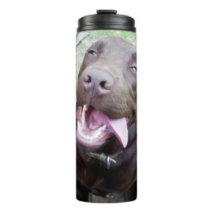 Garrafa Térmica Goofy Delights: Chocolate Brown Labrador Puppy,