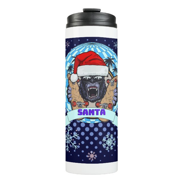 Garrafa Térmica gorila de natal (Frente)
