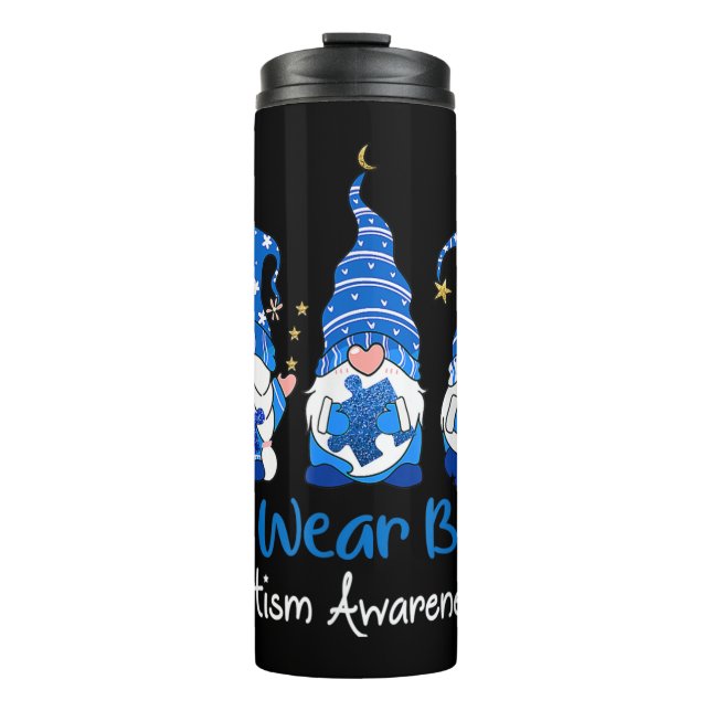 Garrafa Térmica Grab This "Three Gnomes Holding Blue Puzzle Autism (Frente)