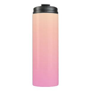 Garrafa Térmica Gradiente de pêssego e rosa