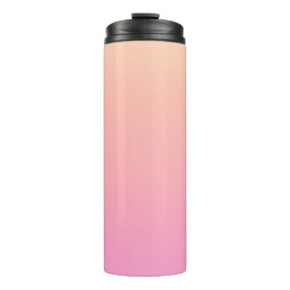 Garrafa Térmica Gradiente de pêssego e rosa