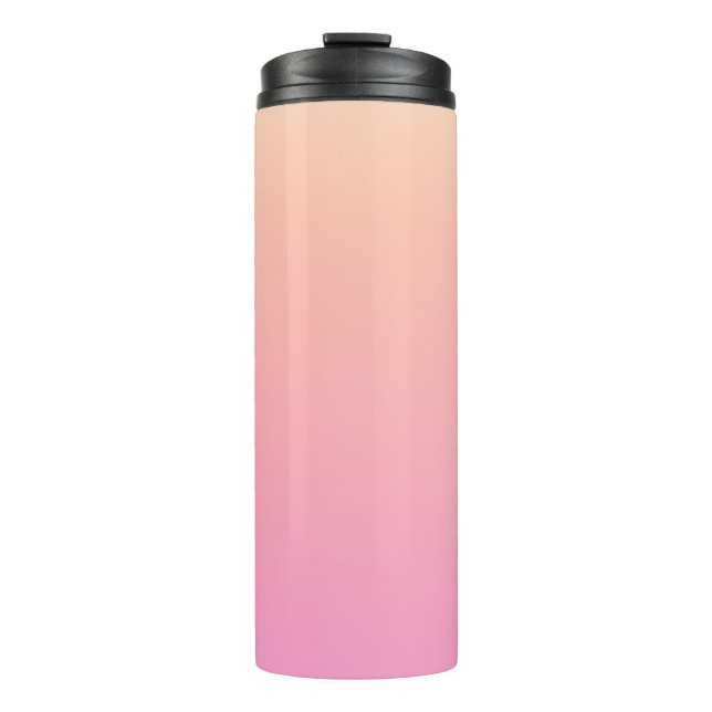 Garrafa Térmica Gradiente de pêssego e rosa (Frente)