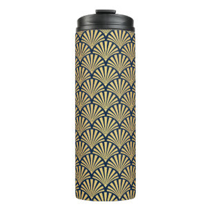 Garrafa Térmica Gradiente Dourado: Deco de Arte Sem Costura