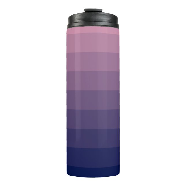 Garrafa Térmica Gradiente marinho Azul e Mauve (Frente)