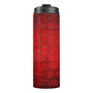 Garrafa Térmica Gradiente preto de textura do gradiente vermelho