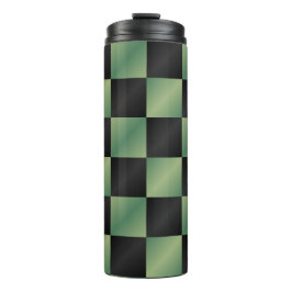 Garrafa Térmica Gradiente Preto Verde Azul Moderno Verificado