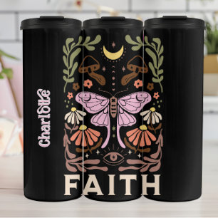 Garrafa Térmica Gráfico Celestial Boho Butterfly Faith