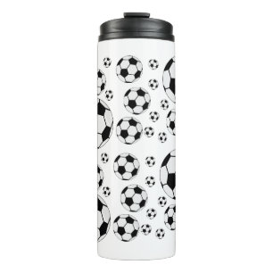 Garrafa Térmica Gráfico de Bola de Futebol Clássico Fã de Esportes