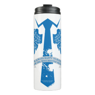 Garrafa Térmica Gráfico de Citação de Castiel Sobrenatural