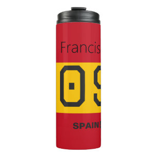 Garrafa Térmica Gráficos personalizados do atleta da seleção espan