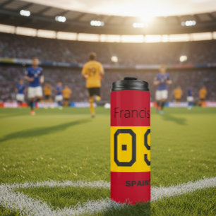 Garrafa Térmica Gráficos personalizados do atleta da seleção espan