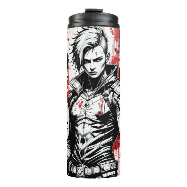 Garrafa Térmica Grafite Cyberpunk Warrior - Tumbler térmico (Frente)