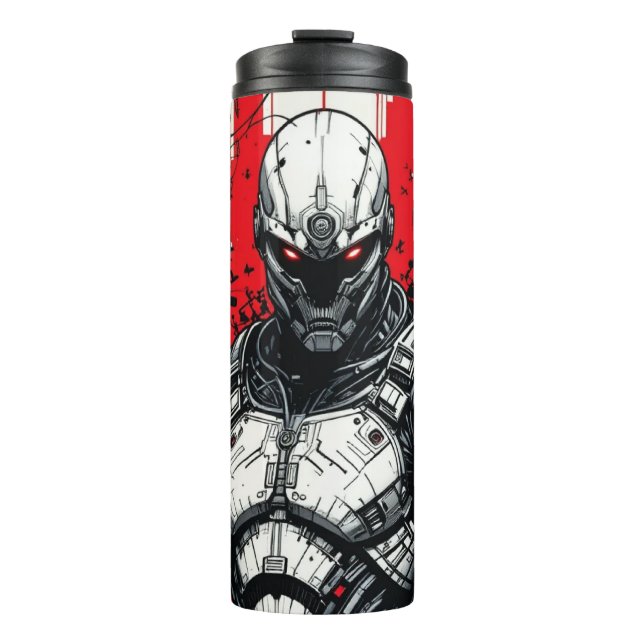 Garrafa Térmica Grafite Cyberpunk Warrior - Tumbler térmico (Frente)