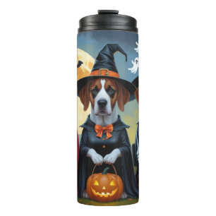 Garrafa Térmica Grande Dane Dogs Pumpkin Halloween Engraçado