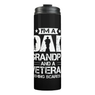 Garrafa Térmica Grandfather Quotes I Am A Dad And A Veteran
