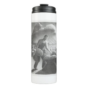 Garrafa Térmica Grant Wood Aproximando-se da Tempestade (1940) fam