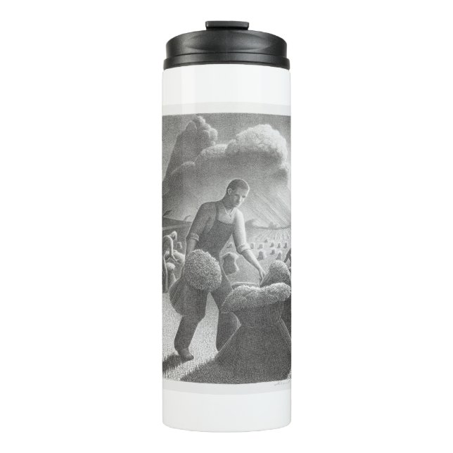 Garrafa Térmica Grant Wood Aproximando-se da Tempestade (1940) fam (Frente)