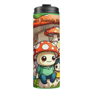 Garrafa Térmica "Gravatas da Família Mushroom"