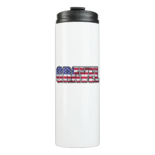 Garrafa Térmica Gravel Cycling American Flag