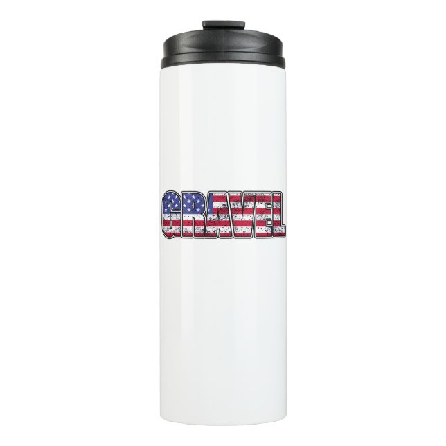 Garrafa Térmica Gravel Cycling American Flag (Frente)