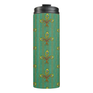 Garrafa Térmica Green Peacock Fleur de Lis