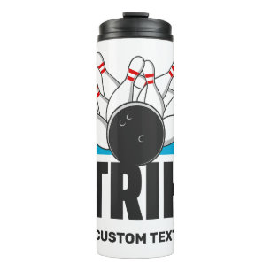 Garrafa Térmica Greve de Boliche de Texto Personalizado