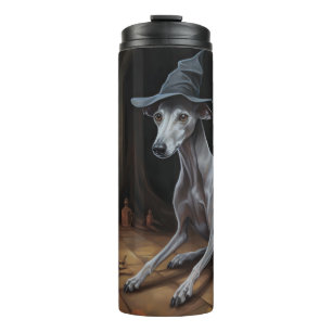Garrafa Térmica Greyhound Pumpkins Halloween Assustado